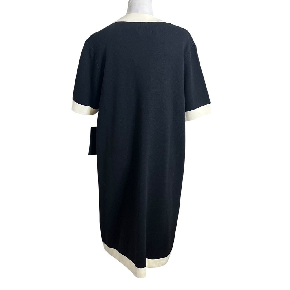 Tuckernuck Merritt‎ Knit Dress Womens XXL Black White Shift Preppy Mini New - Picture 4 of 8